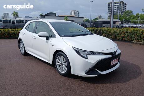 White 2023 Toyota Corolla Hatchback Ascent Sport Hybrid