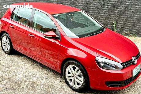Burgundy 2010 Volkswagen Golf Hatchback 103 Tdi Comfortline