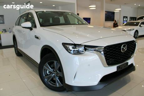 White 2025 Mazda CX-80 Wagon G40E Pure