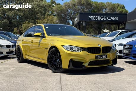 Yellow 2017 BMW M3 Sedan Competition