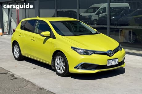 Yellow 2017 Toyota Corolla Hatchback Ascent Sport
