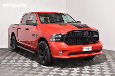 Red 2022 RAM 1500 Crew Cab Utility Express Rambox