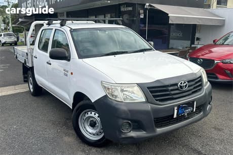 White 2012 Toyota Hilux Dual Cab Pick-up Workmate