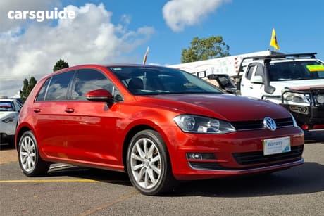 Red 2013 Volkswagen Golf Hatchback 103 Tsi Highline