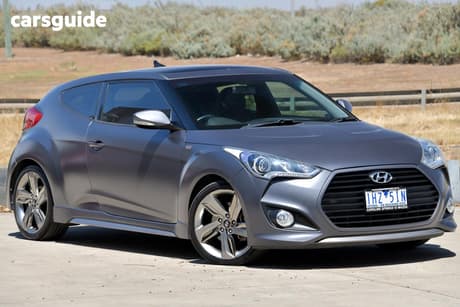 Grey 2015 Hyundai Veloster Coupe Sr Turbo