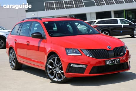 Red 2020 Skoda Octavia Wagon Rs 245