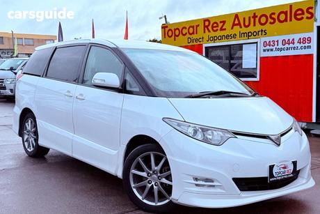 White 2008 Toyota Estima Wagon AERAS
