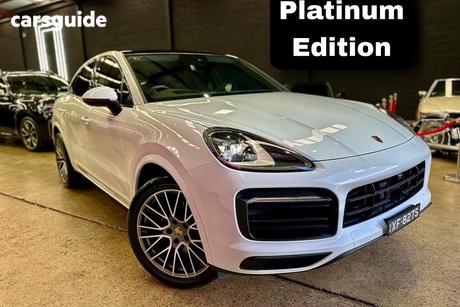 White 2023 Porsche Cayenne Coupe Platinum Edition