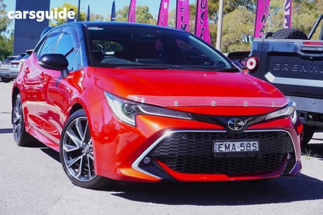 Red 2020 Toyota Corolla Hatchback Zr