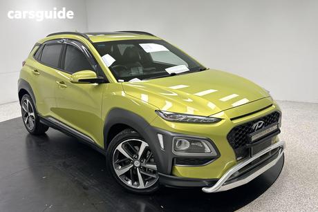 Yellow 2019 Hyundai Kona Wagon Active (Awd)
