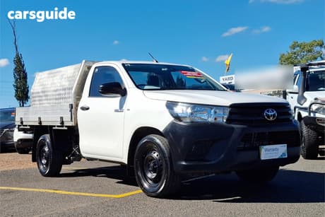 White 2019 Toyota Hilux Cab Chassis Workmate
