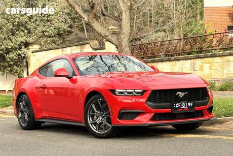 Red 2024 Ford Mustang Fastback Ecoboost