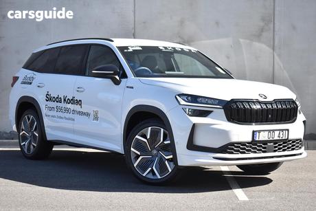 White 2025 Skoda Kodiaq Wagon Sportline (4X4)