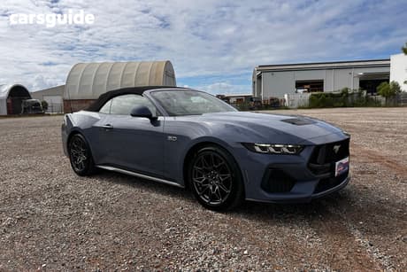 Blue 2025 Ford Mustang Convertible Gt 5.0 V8