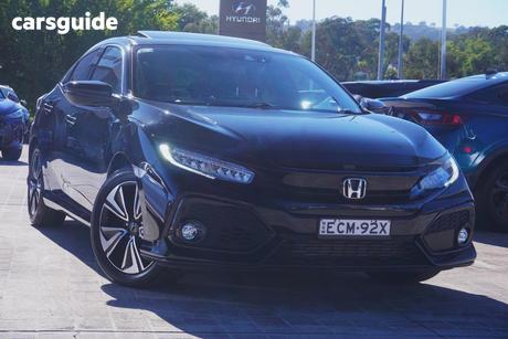 Black 2019 Honda Civic Hatchback Vti-Lx