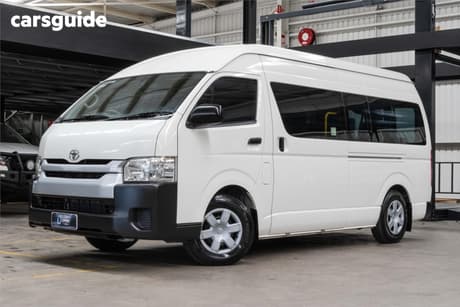 White 2015 Toyota HiAce Bus Commuter