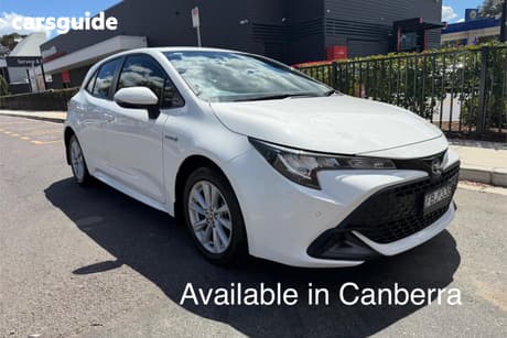 White 2023 Toyota Corolla Hatchback Ascent Sport Hybrid