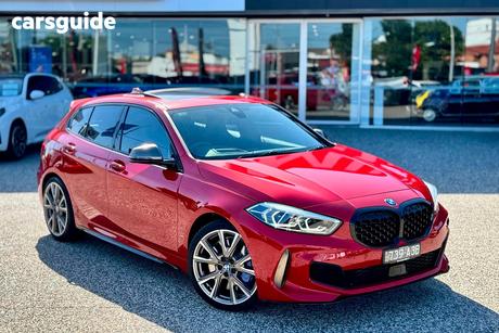 Red 2019 BMW M135I Hatchback Xdrive