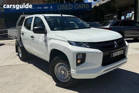 White 2021 Mitsubishi Triton Double Cab Chassis Glx Adas (4X4)