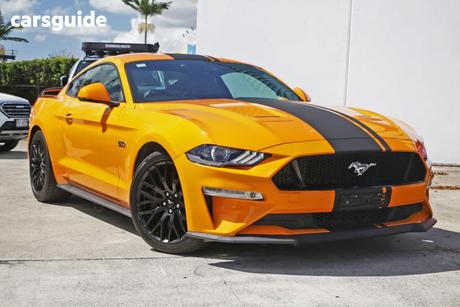 Orange 2019 Ford Mustang Convertible Gt 5.0 V8