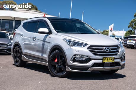 Silver 2016 Hyundai Santa FE Wagon Highlander Crdi (4X4)