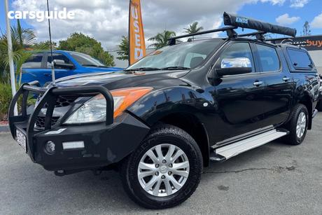 Black 2012 Mazda BT-50 Dual Cab Utility Gt (4X4)