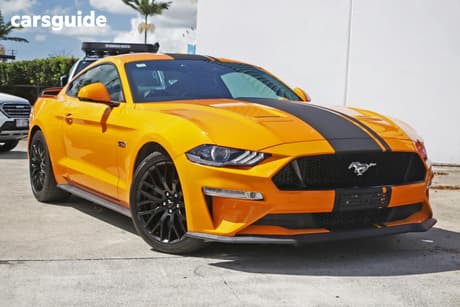 Orange 2019 Ford Mustang Convertible Gt 5.0 V8