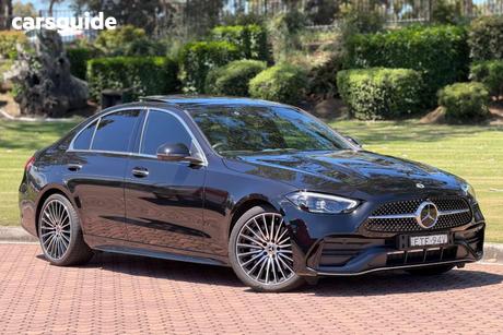 Black 2022 Mercedes-Benz C300 Sedan Mhev