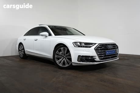 White 2018 Audi A8 Sedan 55 Tfsi Quattro (Hybrid)
