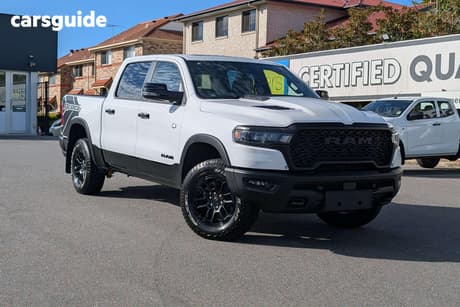 White 2025 RAM 1500 Crew Cab Utility Rebel Hurricane