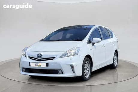 White 2013 Toyota Prius V Wagon Hybrid
