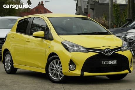 Yellow 2015 Toyota Yaris Hatchback Zr