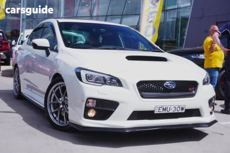 White 2017 Subaru WRX Sedan Sti Premium
