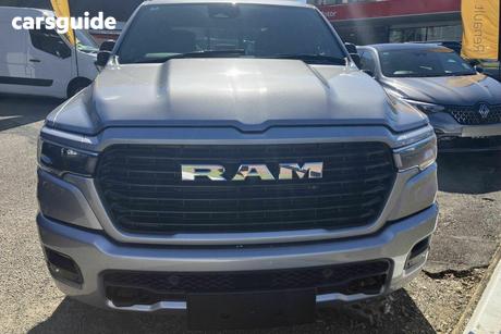 Silver 2024 RAM 1500 Crew Cab Utility Laramie Sport Rambox So H/Cane