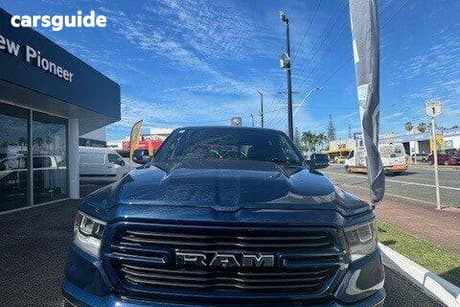 Blue 2024 RAM 1500 Crew Cab Utility Laramie Sport Rambox Mhev