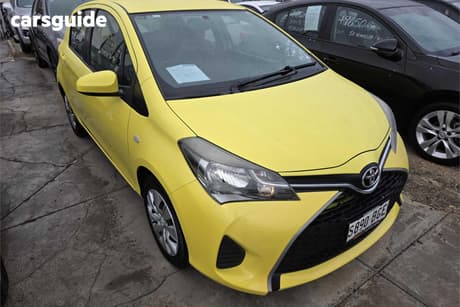 Yellow 2015 Toyota Yaris Hatchback Ascent