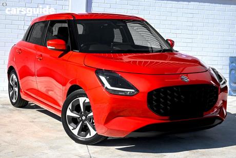 Red 2025 Suzuki Swift Hatchback Hybrid Plus