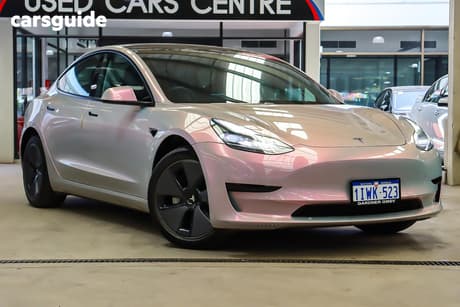 White 2022 Tesla Model 3 Sedan Rear-Wheel Drive