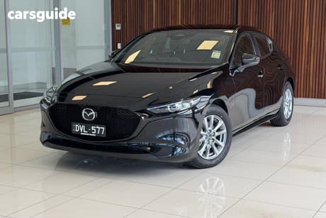 Black 2025 Mazda Mazda3 Hatchback G20 Pure