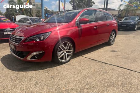 Red 2015 Peugeot 308 Wagon Touring Allure Premium Bluehdi