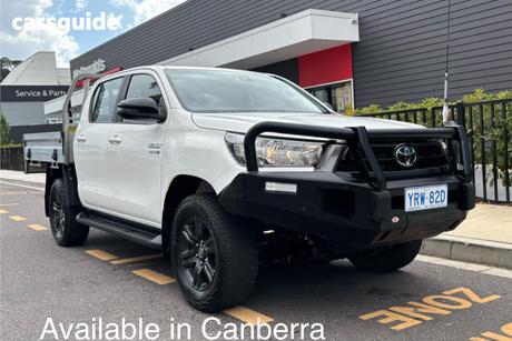 White 2022 Toyota Hilux Double Cab Chassis Sr (4X4)