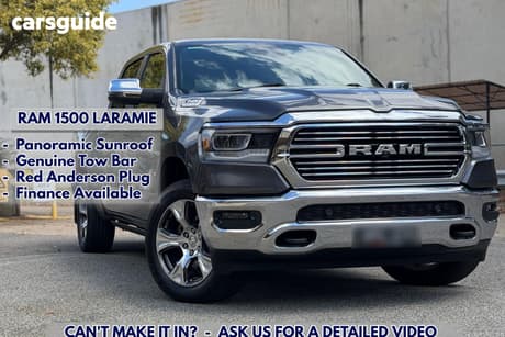 Grey 2023 RAM 1500 Crew Cab Utility Laramie (W/Sunroof) Mhev