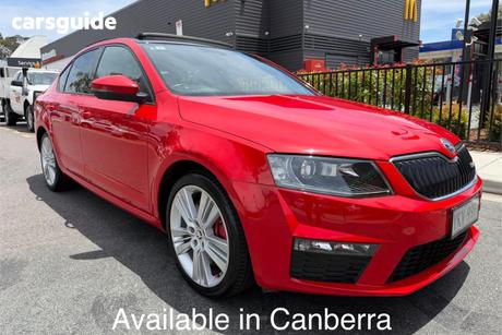 Red 2015 Skoda Octavia Hatchback Rs 162 Tsi