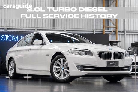 White 2012 BMW 520D Sedan