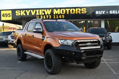 Orange 2016 Ford Ranger Ute Tray PX MKII WILDTRAK UTILITY DOUBLE CAB 4DR SPTS AUTO 6SP 4X4 3.2DT