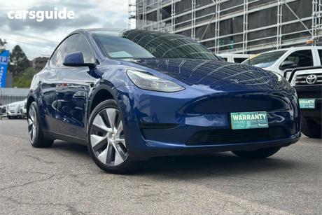 Blue 2024 Tesla Model Y Wagon Rear-Wheel Drive