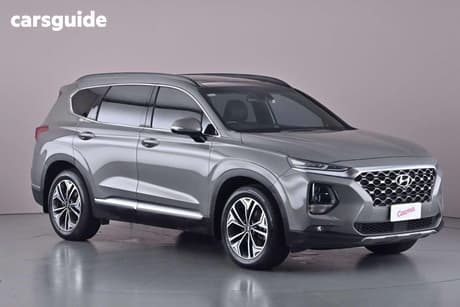 Grey 2019 Hyundai Santa FE Wagon Highlander Crdi Burg (Awd)