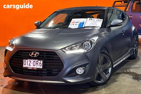 Grey 2014 Hyundai Veloster Coupe Sr Turbo