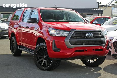 Red 2021 Toyota Hilux Double Cab Chassis Sr (4X4)