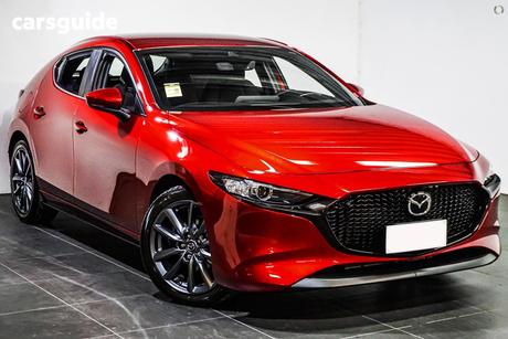 Red 2025 Mazda 3 Hatchback G20 Evolve
